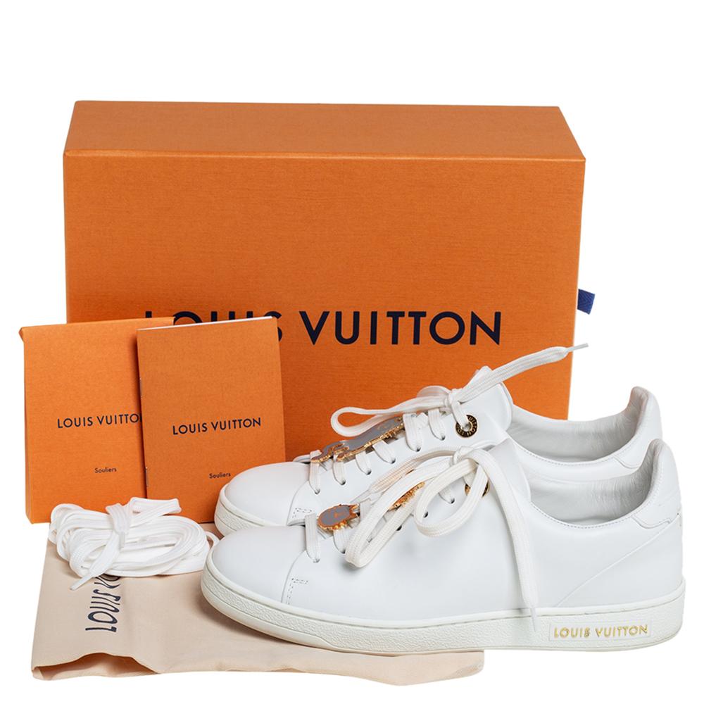 Louis Vuitton White Leather Frontrow Sneakers Size 35 3