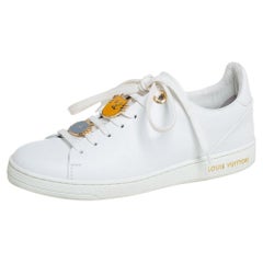 Louis Vuitton White Leather Frontrow Sneakers Size 35