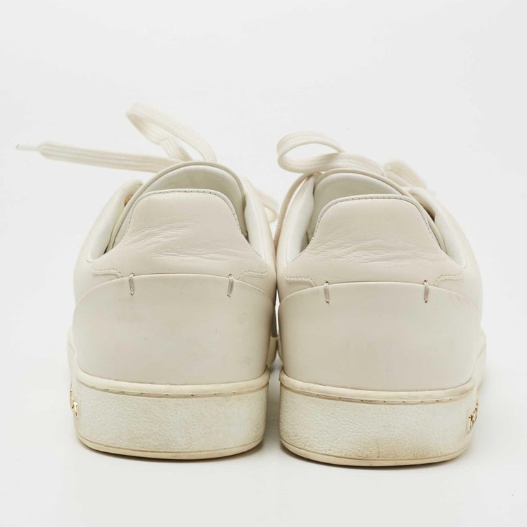Louis Vuitton White Leather Frontrow Low Top Sneakers Size 37 For Sale at  1stDibs