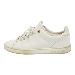 Louis Vuitton White Leather Frontrow Sneakers Size 37.5