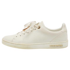 Louis Vuitton White Leather Frontrow Sneakers Size 37.5