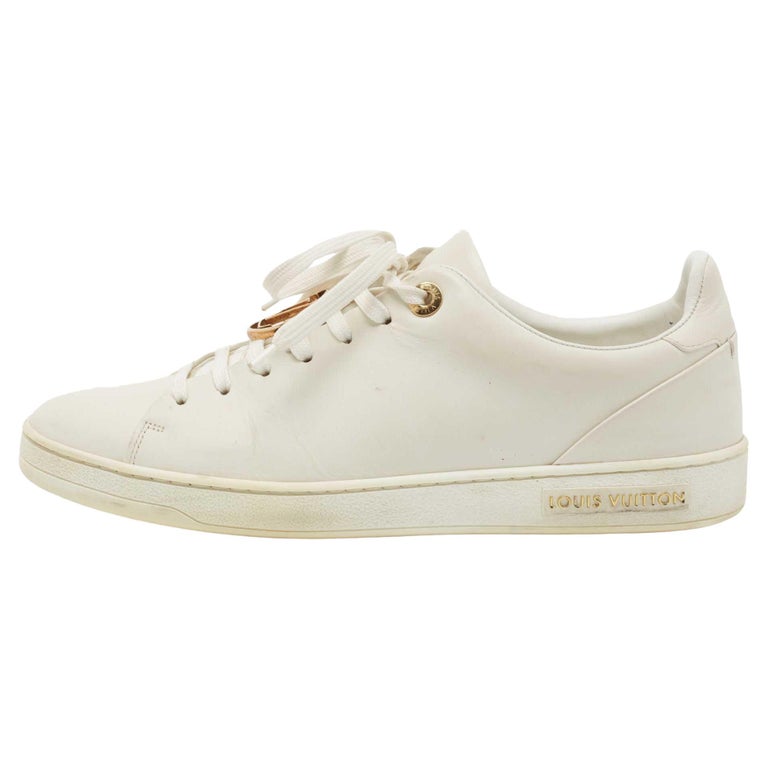 Louis Vuitton White Leather Frontrow Sneakers Size 37.5 at 1stDibs