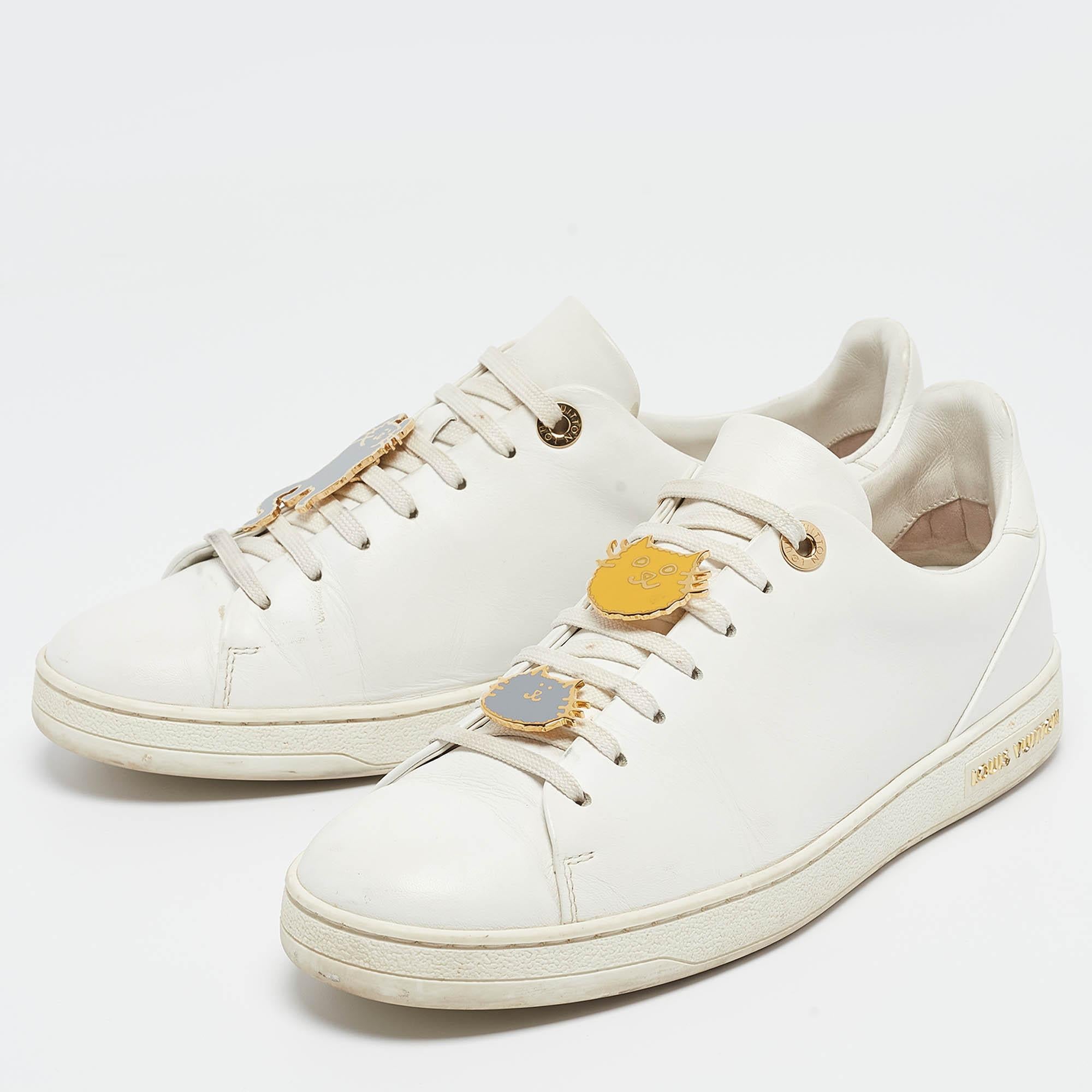 Coming in a classic silhouette, these designer sneakers are a seamless combination of luxury, comfort, and style. These sneakers are finished with signature details and comfortable insoles.