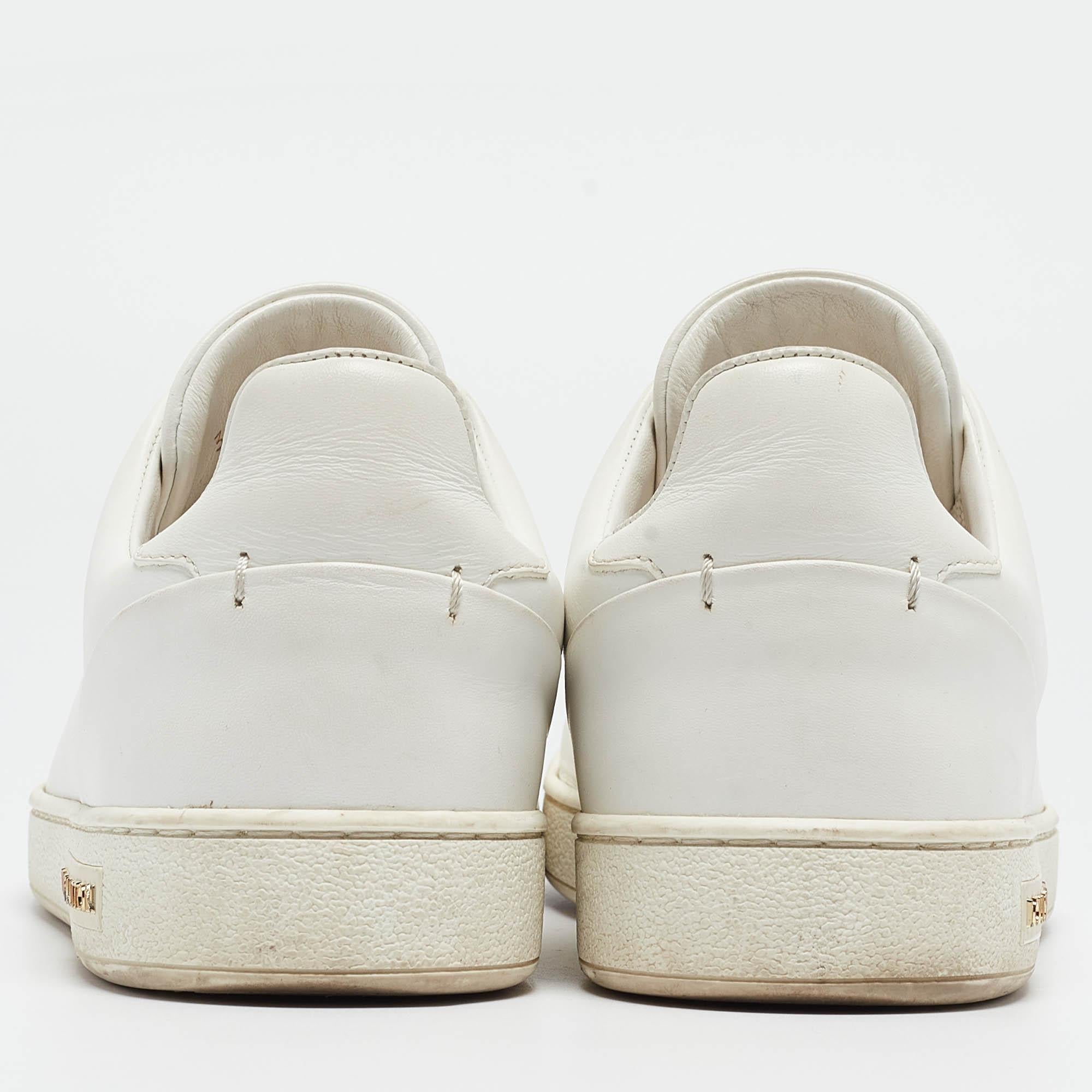 Louis Vuitton White Leather Frontrow  Sneakers Size 38 1