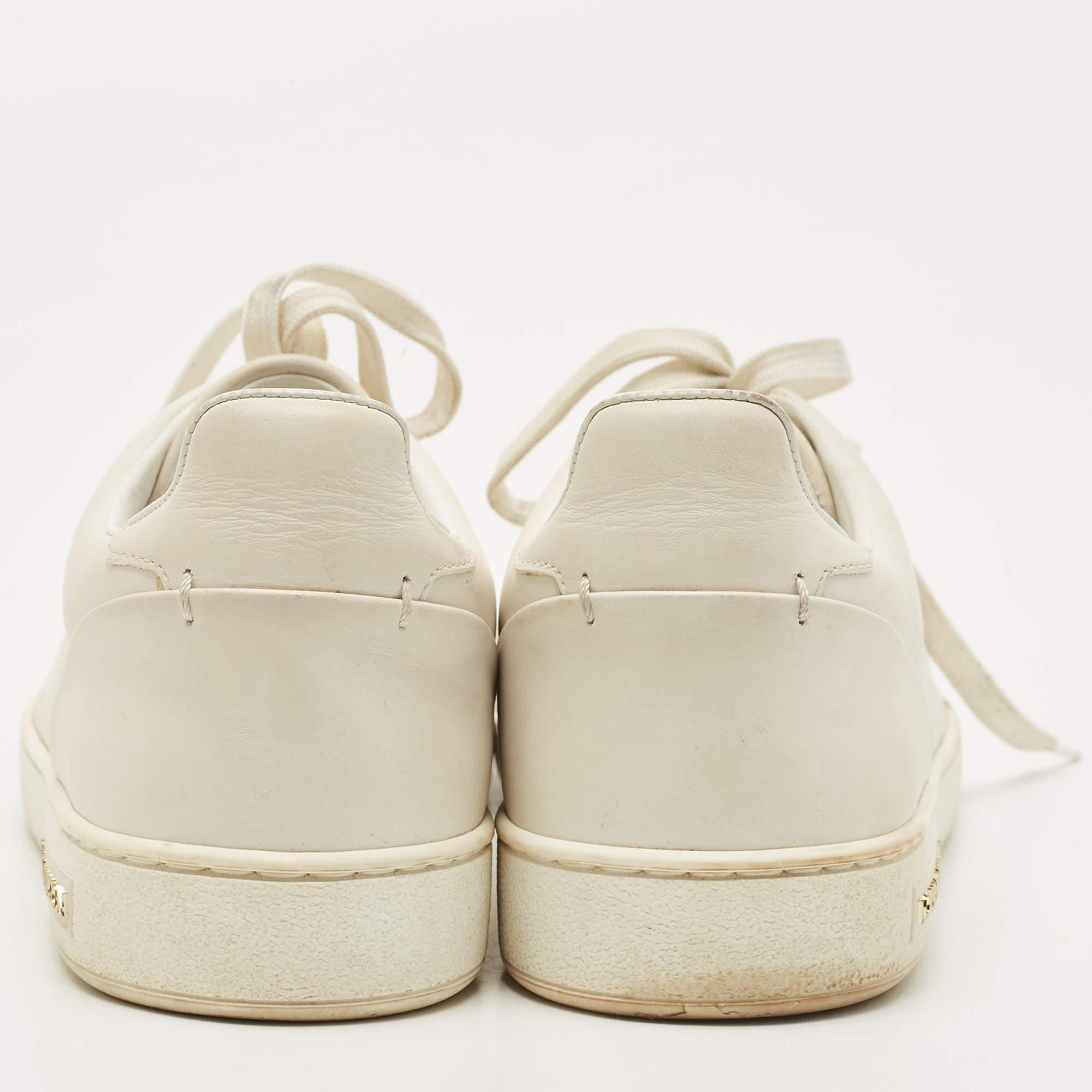 Louis Vuitton White Leather Frontrow Sneakers Size 38 2