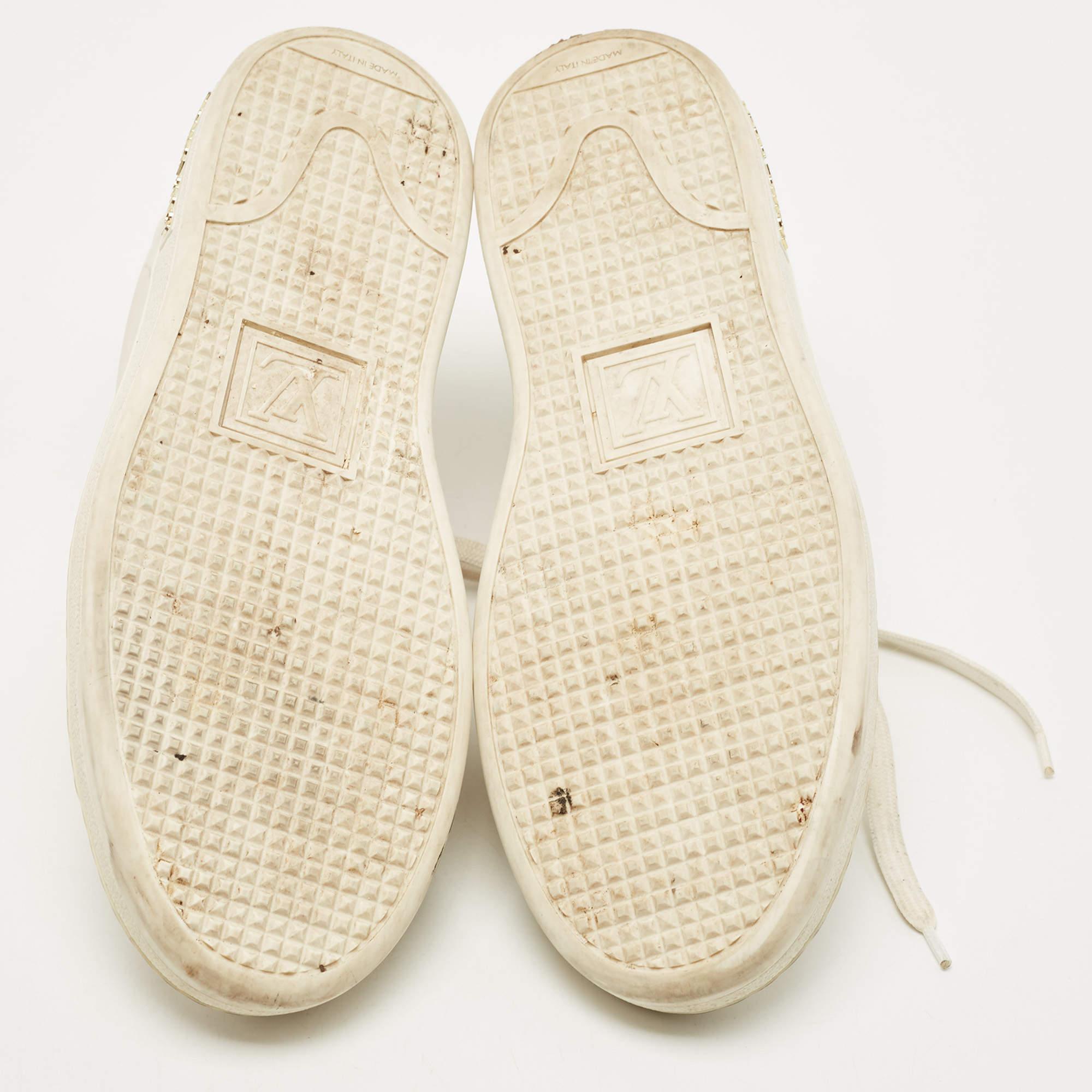Louis Vuitton White Leather Frontrow Sneakers Size 38 3