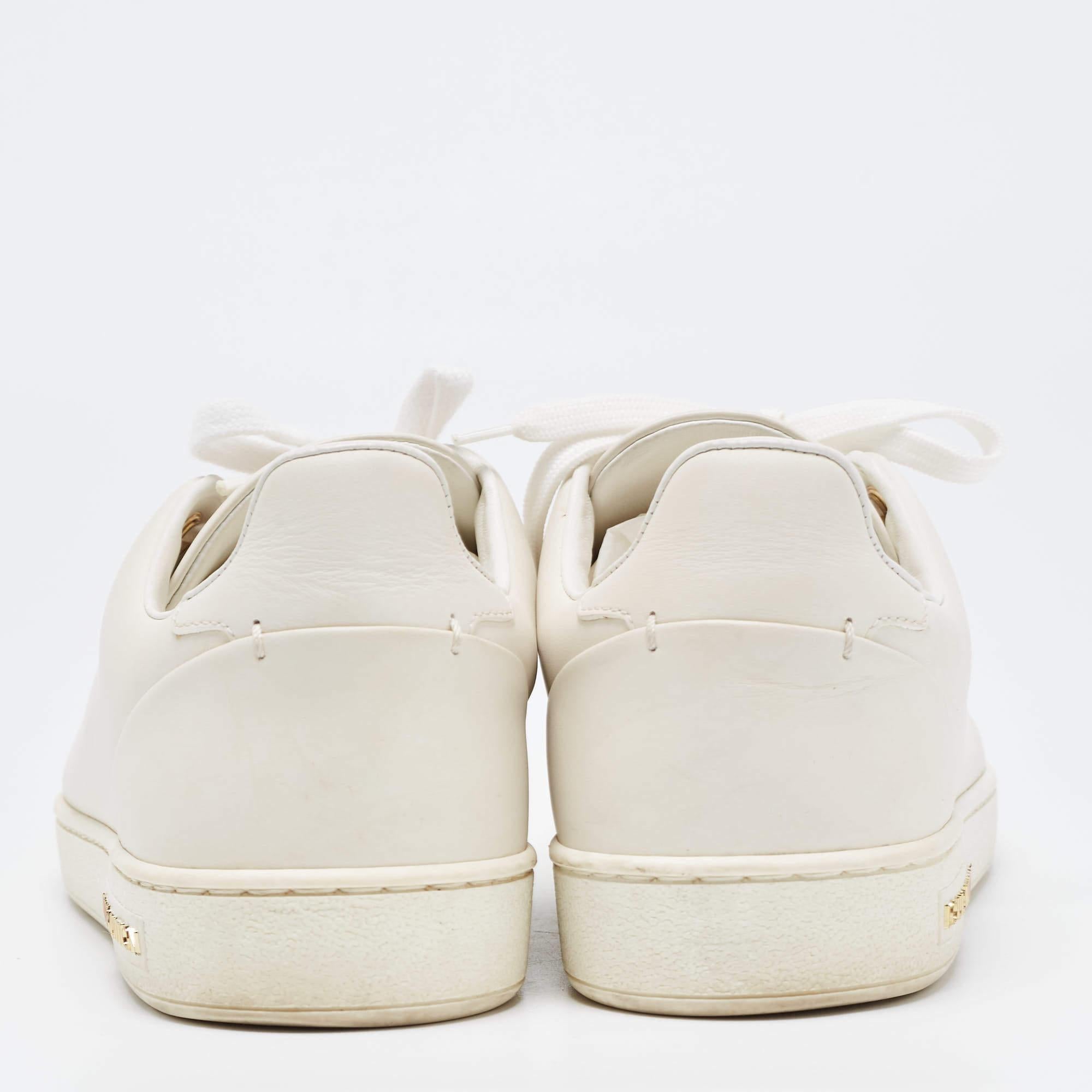 Louis Vuitton White Leather Frontrow Sneakers Size 38 4