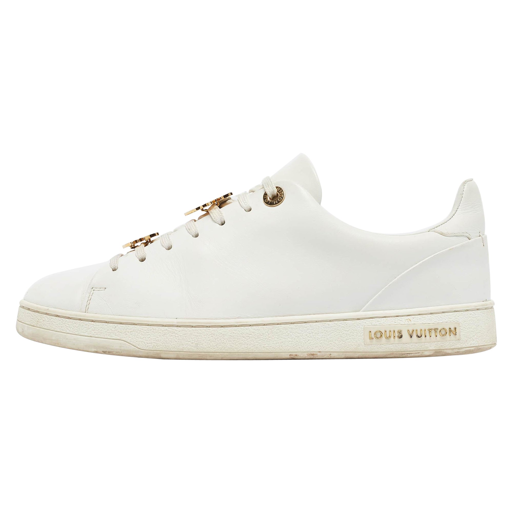 Louis Vuitton White Leather Frontrow  Sneakers Size 38