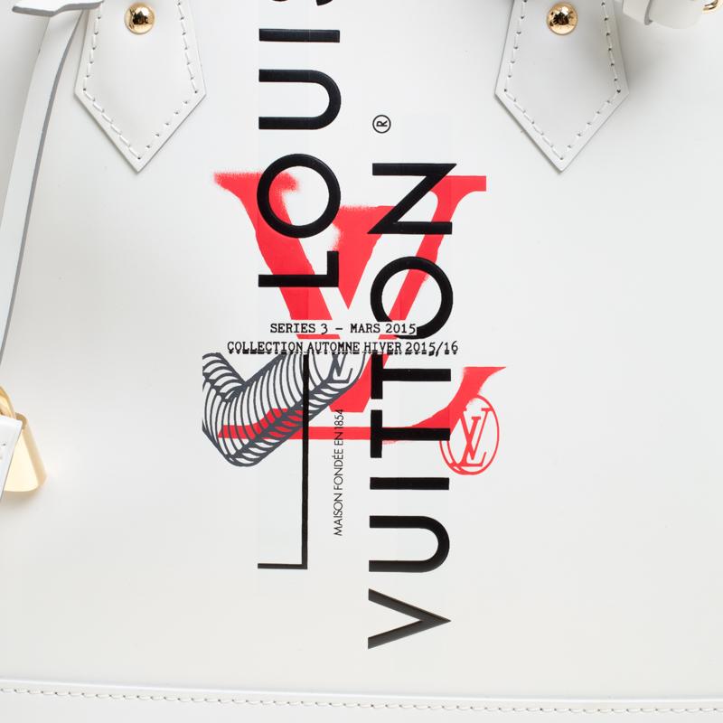 Louis Vuitton White Leather Limited Edition Mars 2015 Alma PM Bag 4
