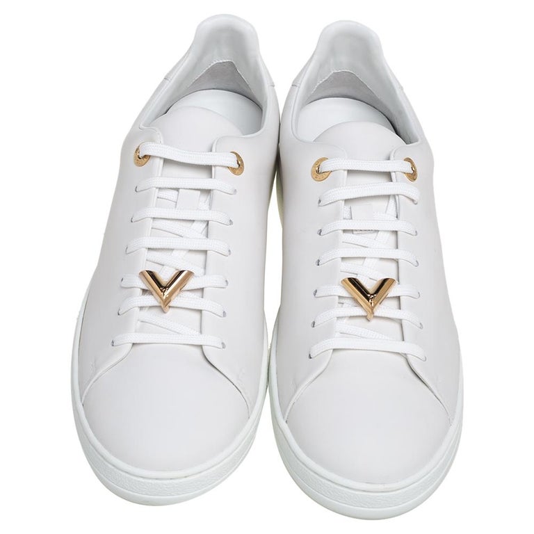 Louis Vuitton White Leather FRONTROW Sneakers Size 38