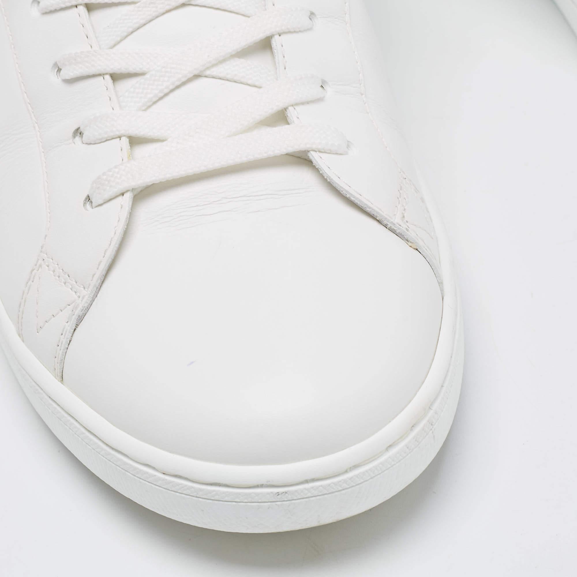 Louis Vuitton White Leather Luxembourg Sneakers Size 41 3