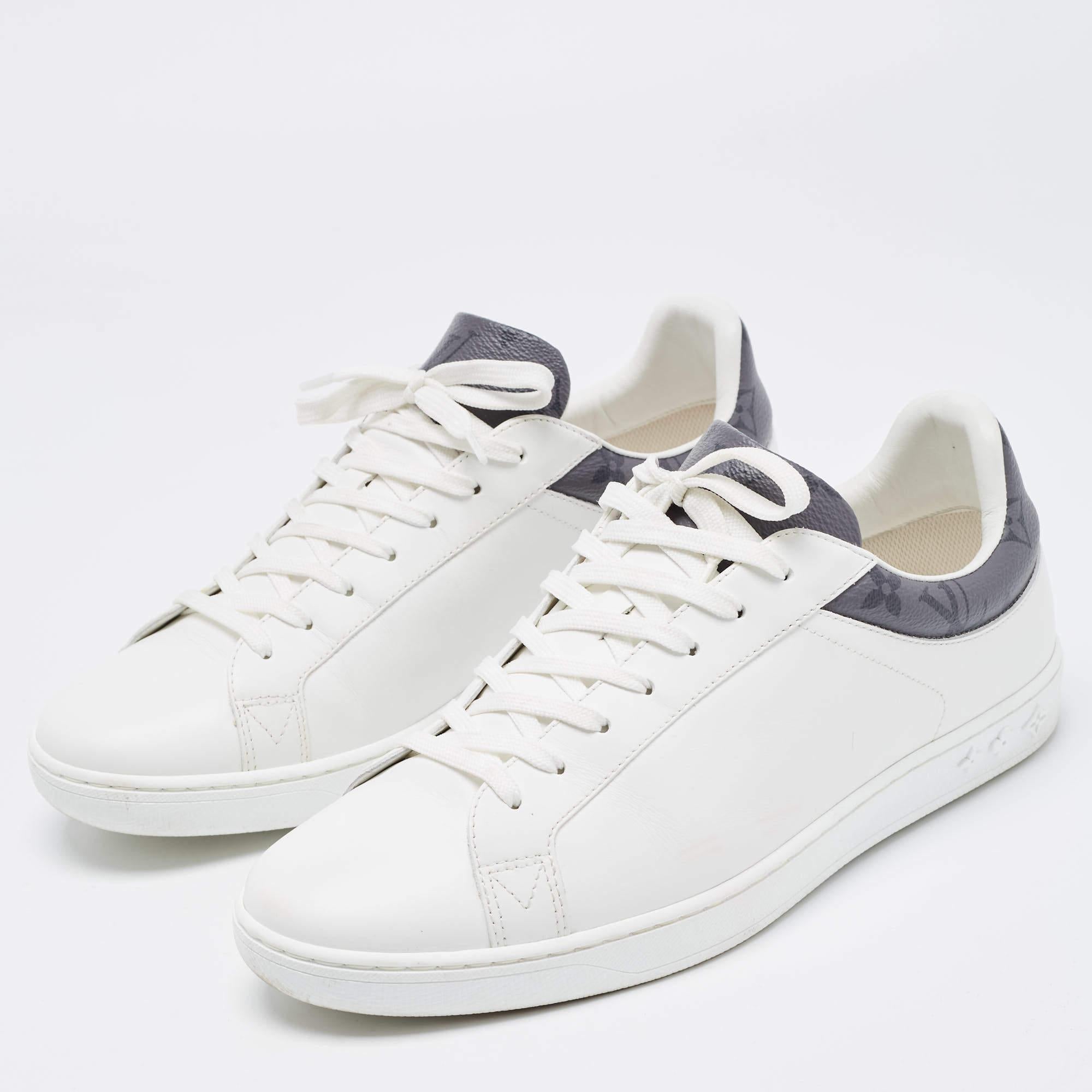 Louis Vuitton White Leather Luxembourg Sneakers Size 41 4