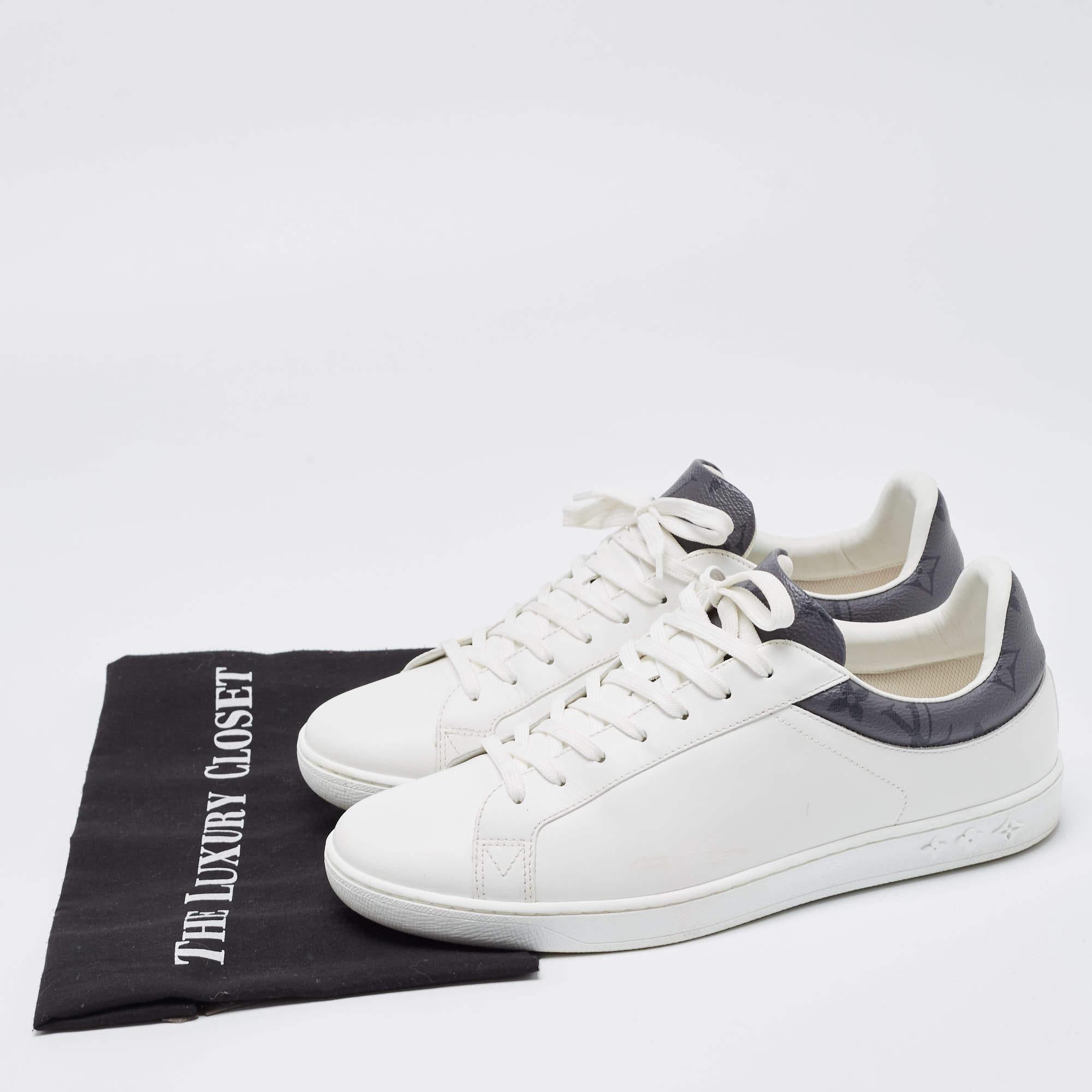 Louis Vuitton White Leather Luxembourg Sneakers Size 41 5