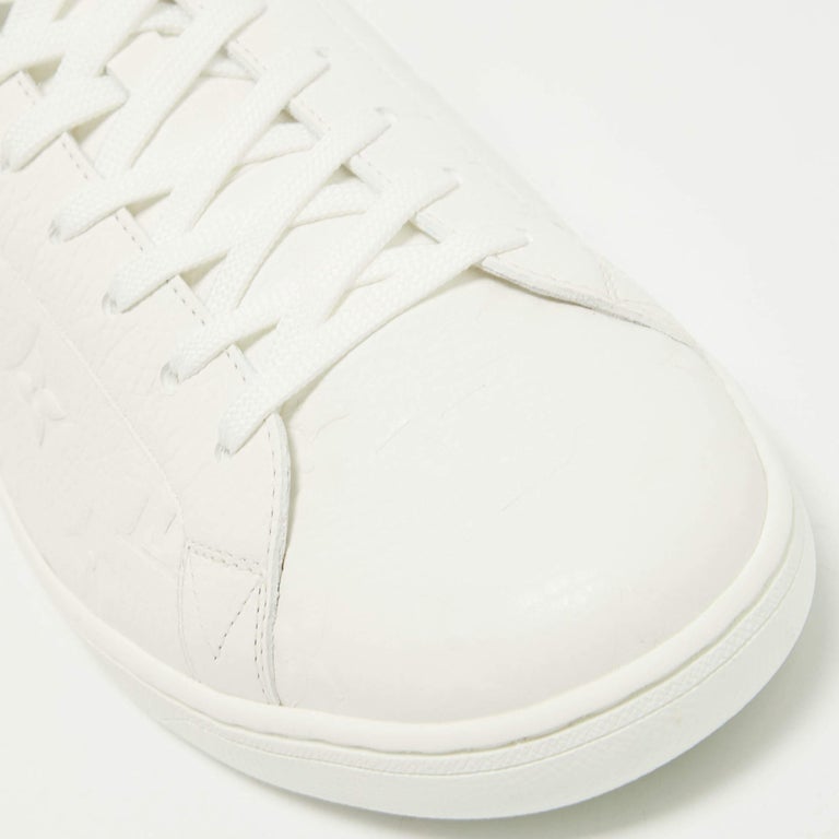 Louis Vuitton White Leather Luxembourg Sneakers Size 42 at 1stDibs