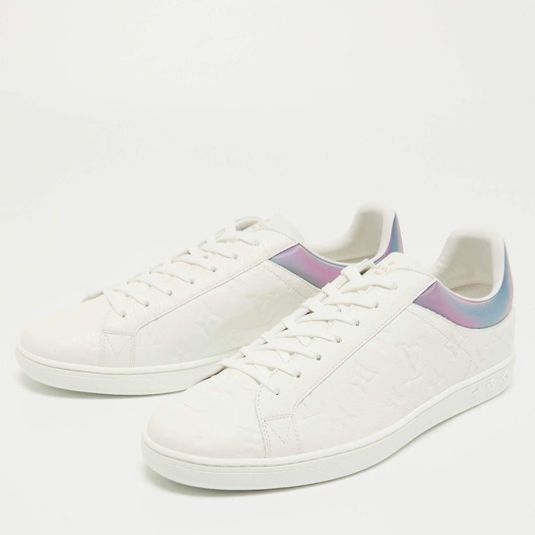 Louis Vuitton White Leather and PVC Luxembourg Sneakers Size 41 - ShopStyle