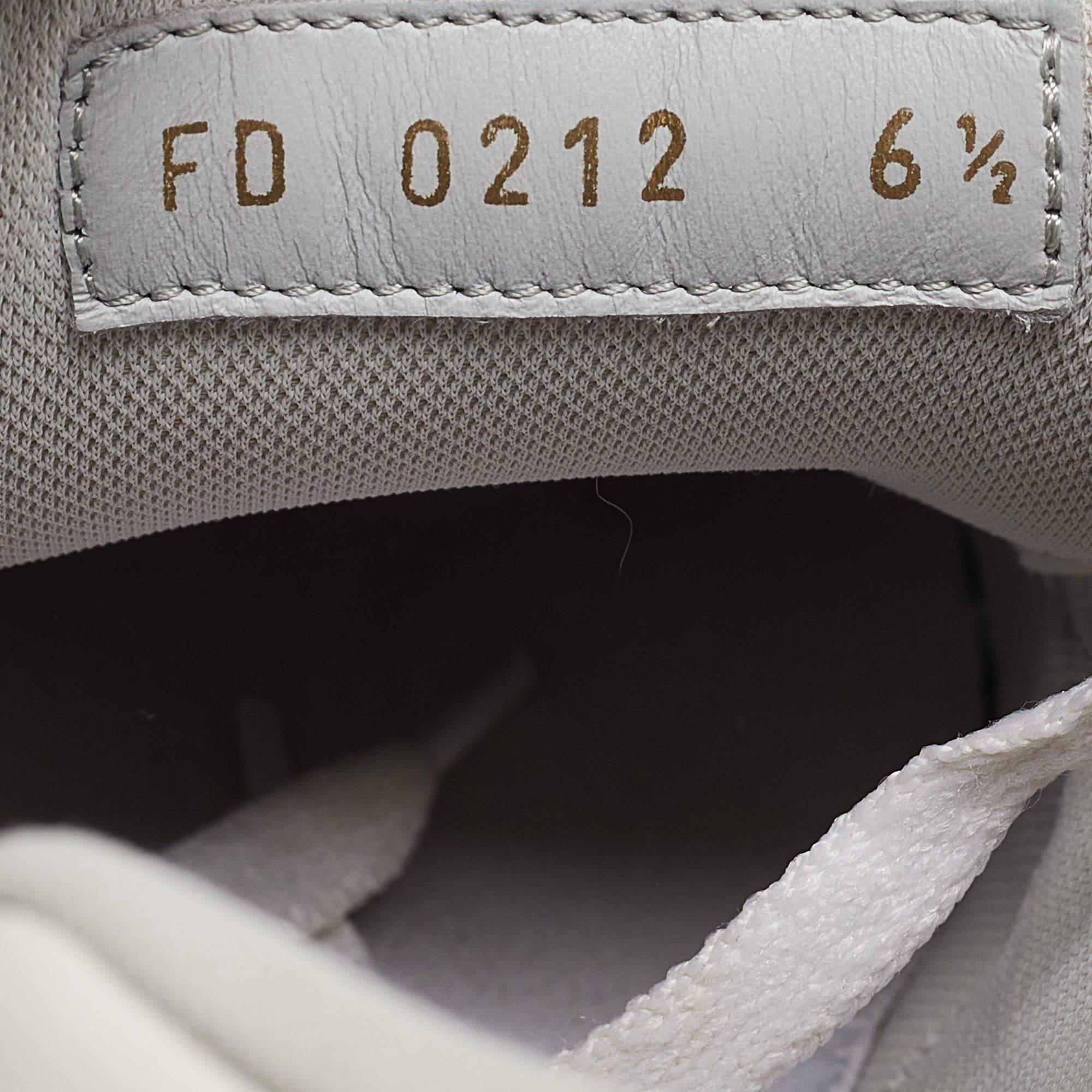 Louis Vuitton White Leather LV Trainer Sneakers Size 40.5 3