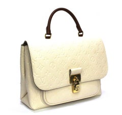 Louis Vuitton White Leather Marignan Empreinte Bag