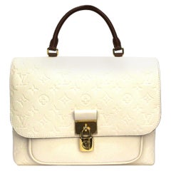 Louis Vuitton White Leather Marignan Empreinte Bag at 1stDibs