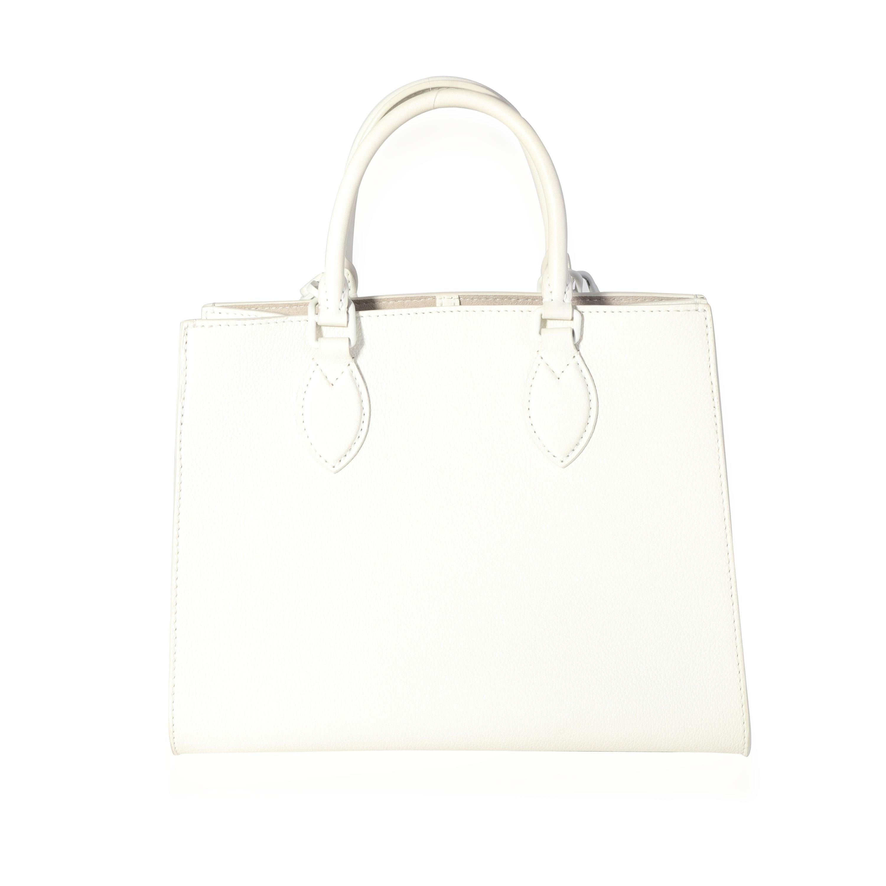 Monochrome Lockme-Tasche aus weißem Leder von Louis Vuitton PM (Weiß) im Angebot