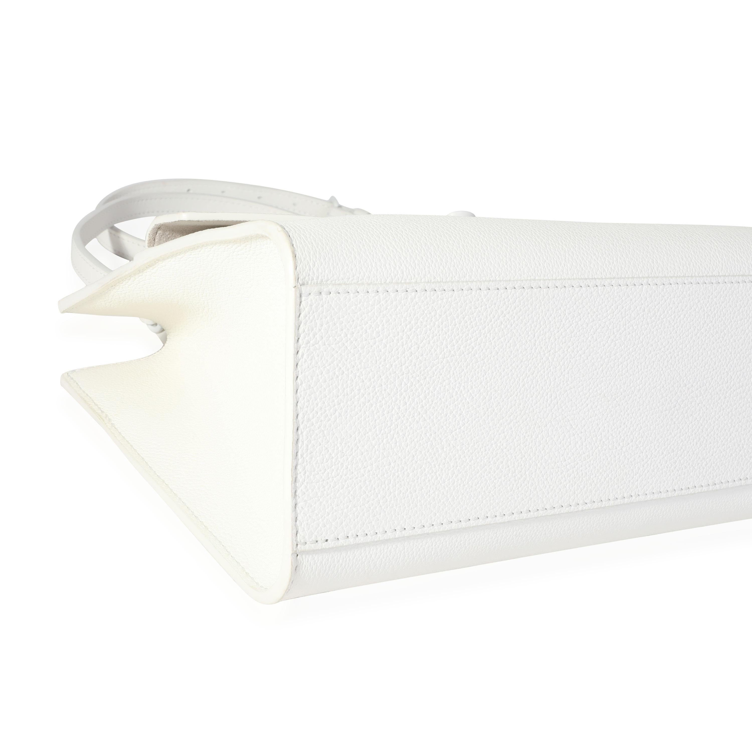 Monochrome Lockme-Tasche aus weißem Leder von Louis Vuitton PM im Angebot 2