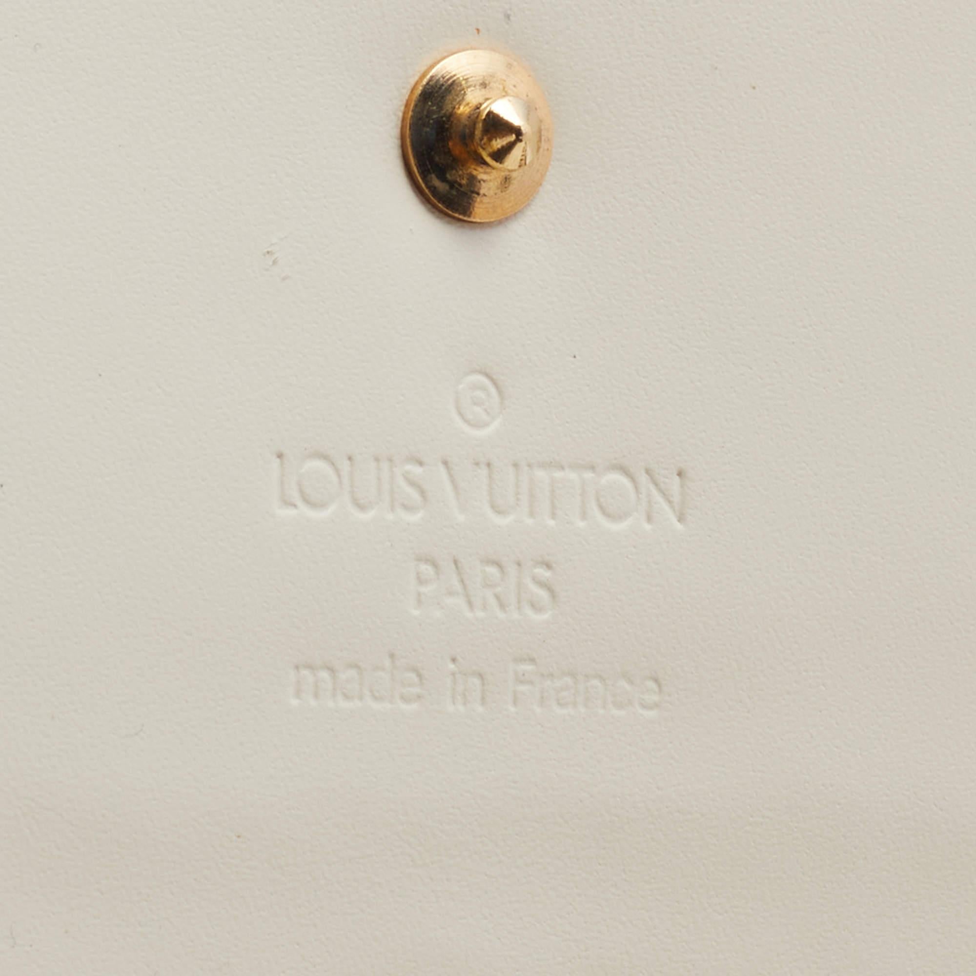Louis Vuitton White Leather Porte Tresor International Trifold Wallet For Sale 3