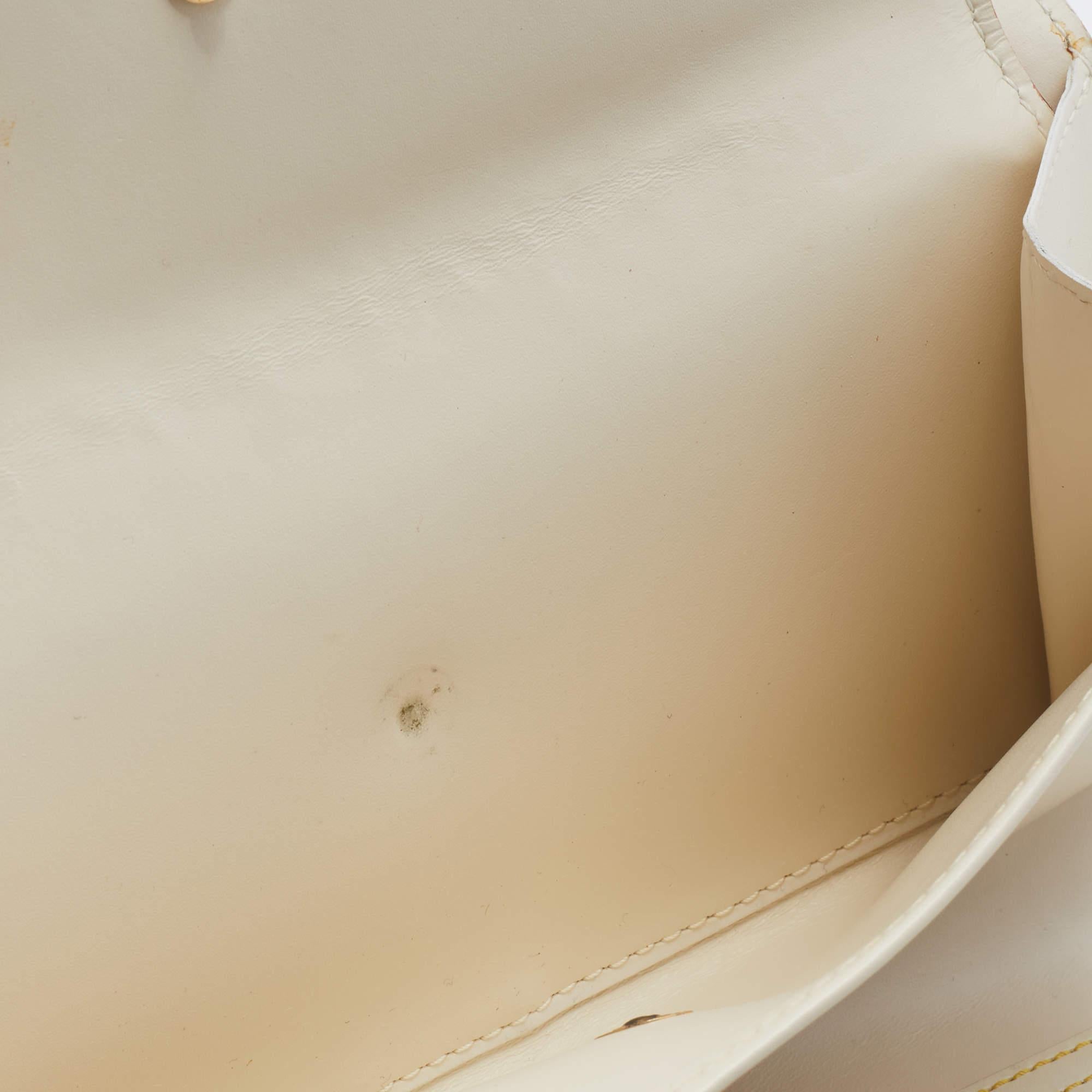 Louis Vuitton White Leather Porte Tresor International Trifold Wallet For Sale 4