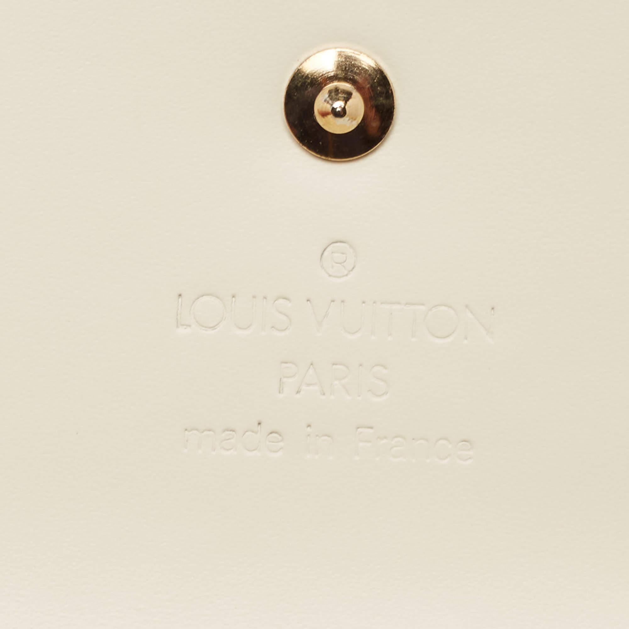 Louis Vuitton White Leather Porte Tresor International Trifold Wallet For Sale 5