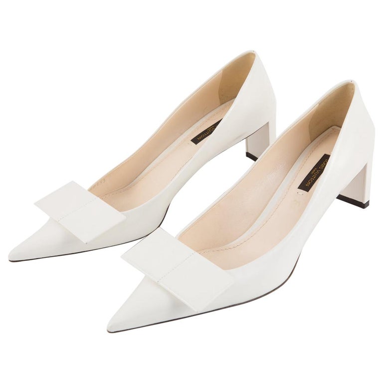 white louis vuitton heels
