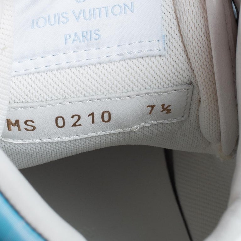 Louis Vuitton White/Blue Leather Rivoli High Top Sneakers Size 42 at  1stDibs  blue leather sneakers, louis vuitton white high top sneakers, louis  vuitton rivoli
