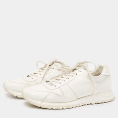 Louis Vuitton White Leather Run Away Low Top Sneakers Size 44
