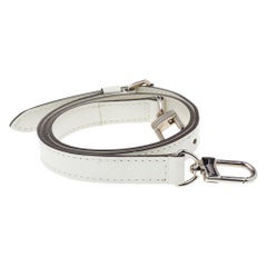 Louis Vuitton White Leather Shoulder Bag Strap