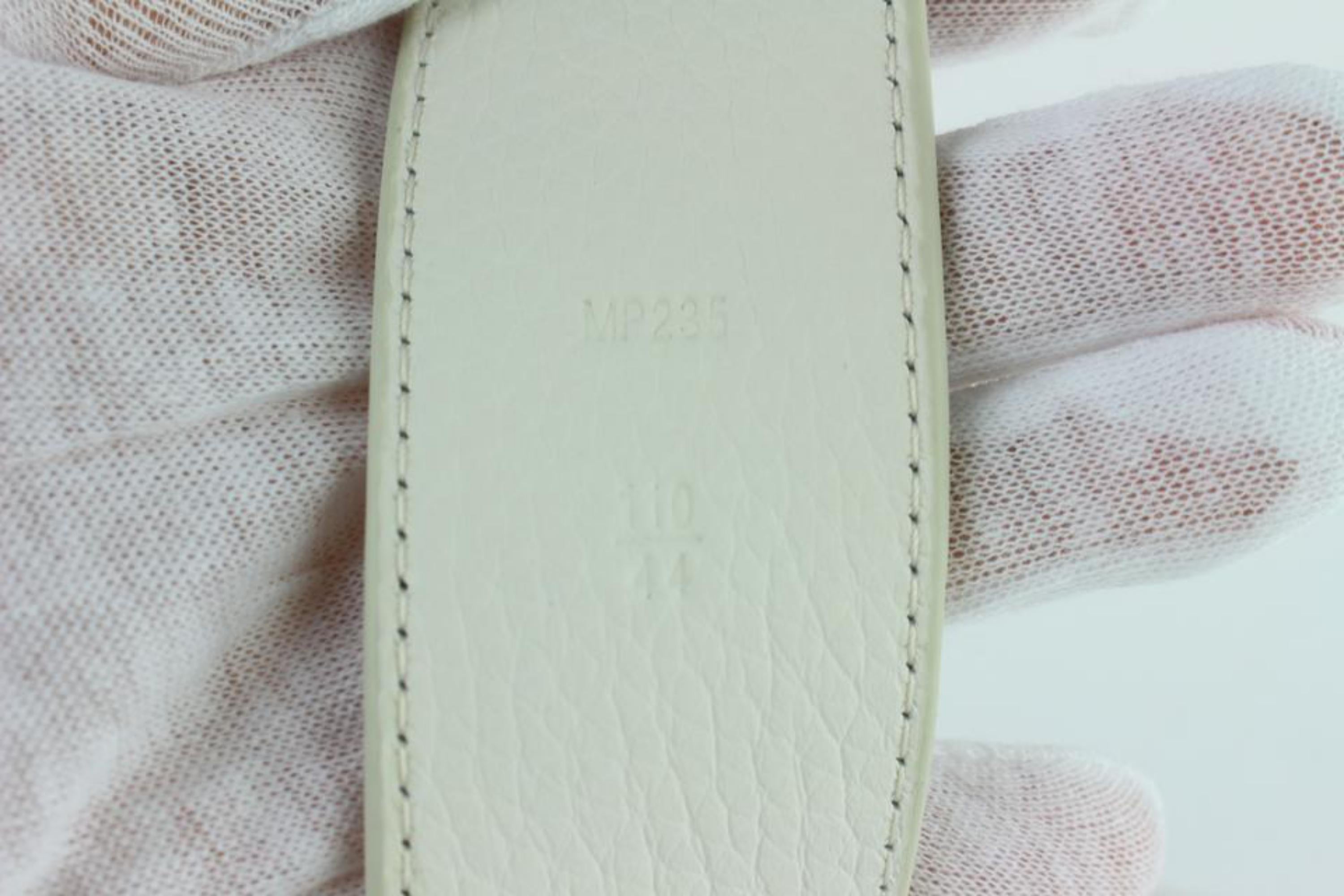 Louis Vuitton White Leather Ss19 Virgil Shape Lv Initiales 40mm 3lz1023 Belt