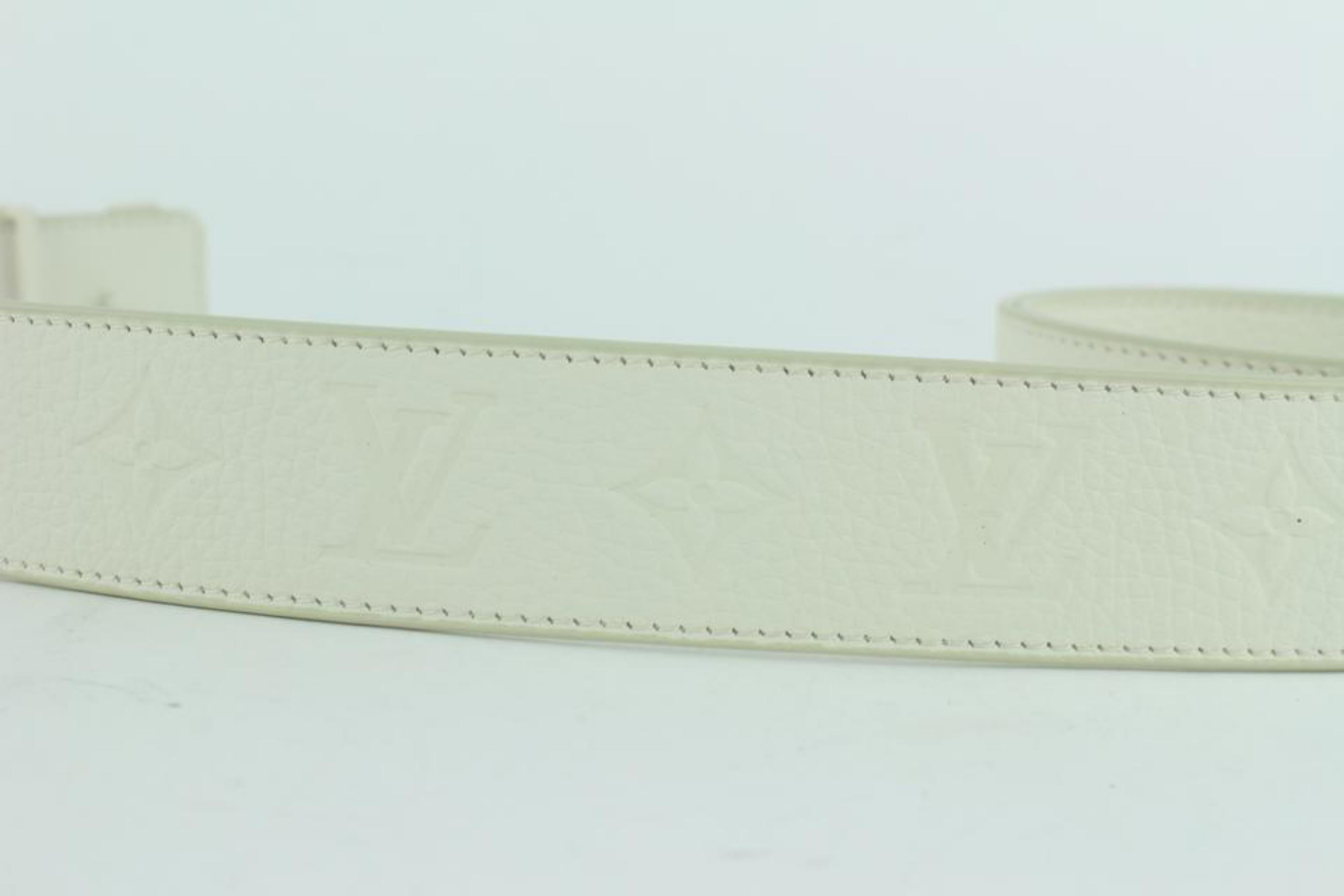 Louis Vuitton White Leather Ss19 Virgil Shape Lv Initiales 40mm 