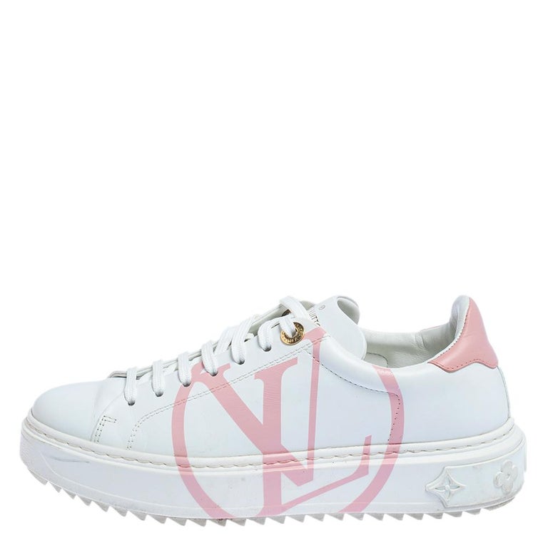 Time out leather trainers Louis Vuitton White size 36.5 EU in Leather -  30266392