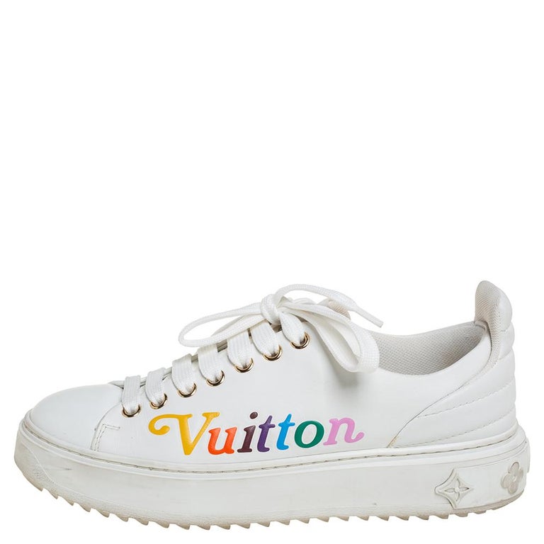 Louis Vuitton White Leather Time Out Sneakers Size 37 Louis Vuitton | The  Luxury Closet