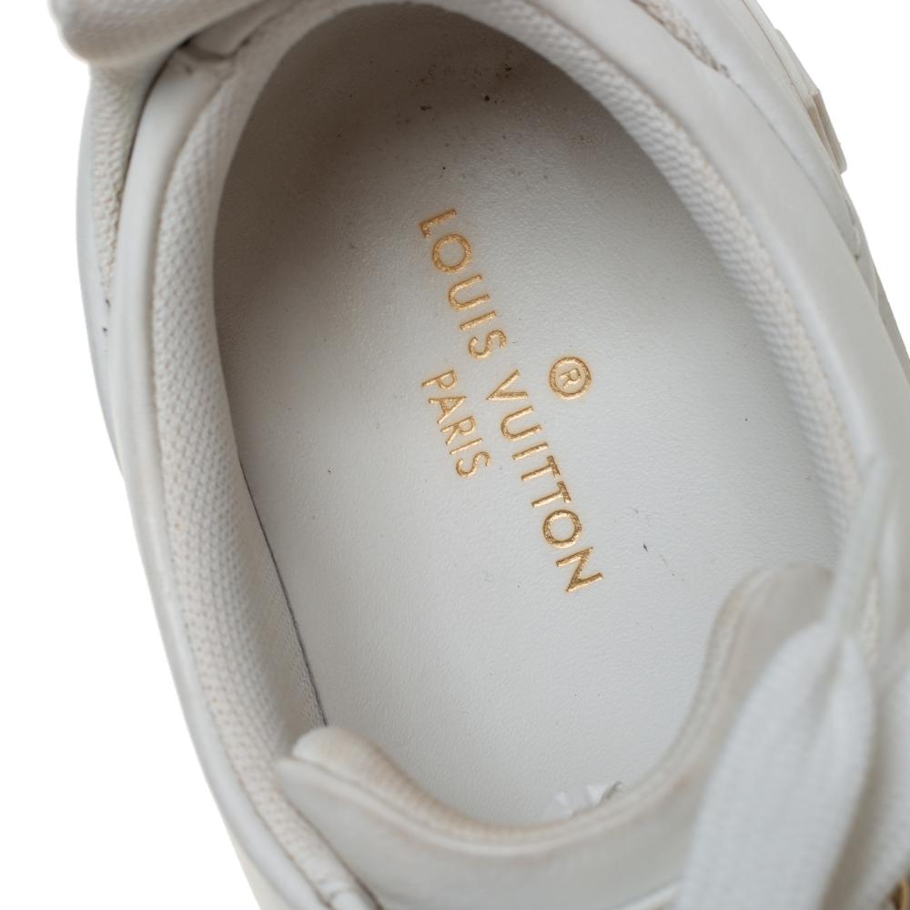 Louis Vuitton Weiß Leder Time Out Turnschuhe Größe 36 1