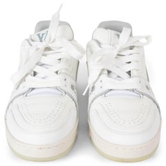 LOUIS VUITTON cuir blanc TRAINER Sneakers Chaussures 37.5