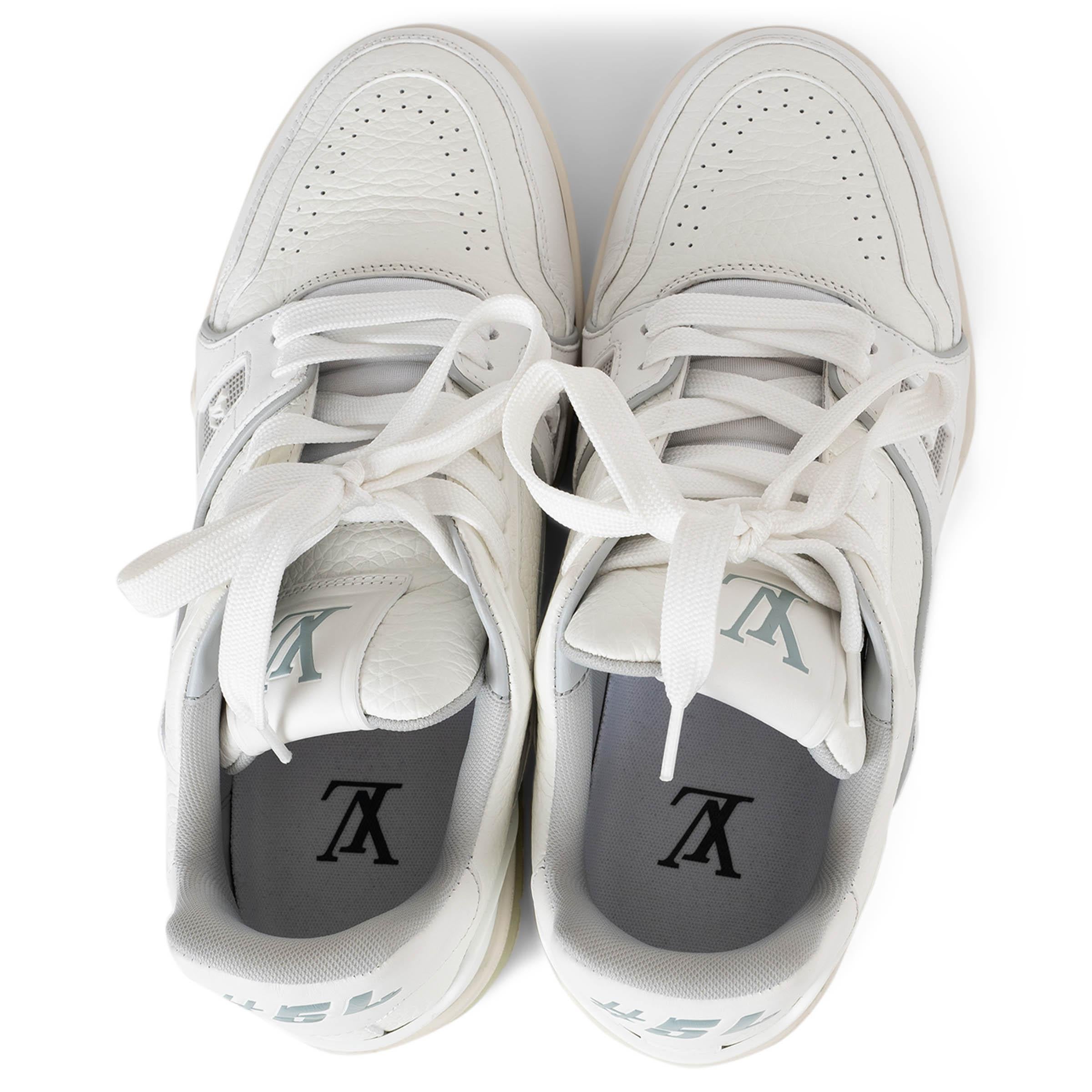 LOUIS VUITTON weißes Leder TRAINER Sneakers Schuhe 37.5 Damen im Angebot