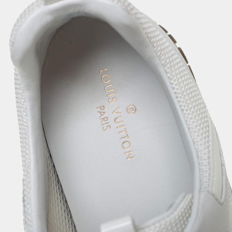 Louis Vuitton White Mesh And Leather Run Away Low Top Sneakers Size 39 For  Sale at 1stDibs