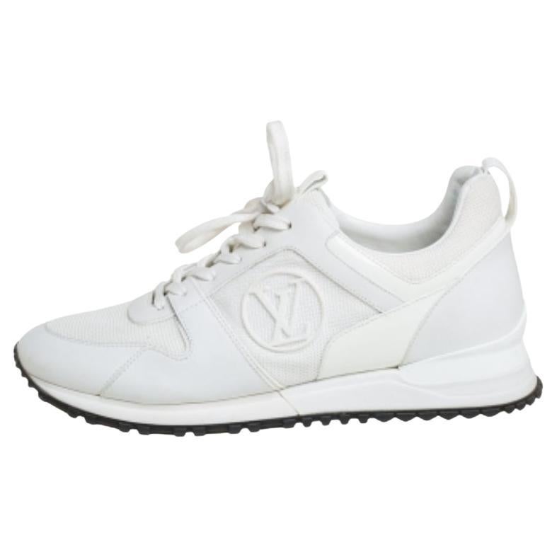 Louis Vuitton White Mesh And Leather Run Away Low Top Sneakers Size 39 For Sale