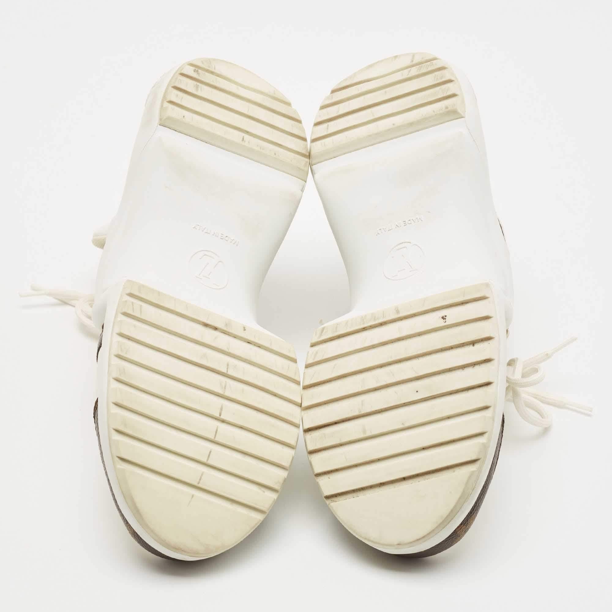 Louis Vuitton White Mesh and Monogram Canvas Archlight Sneakers  3