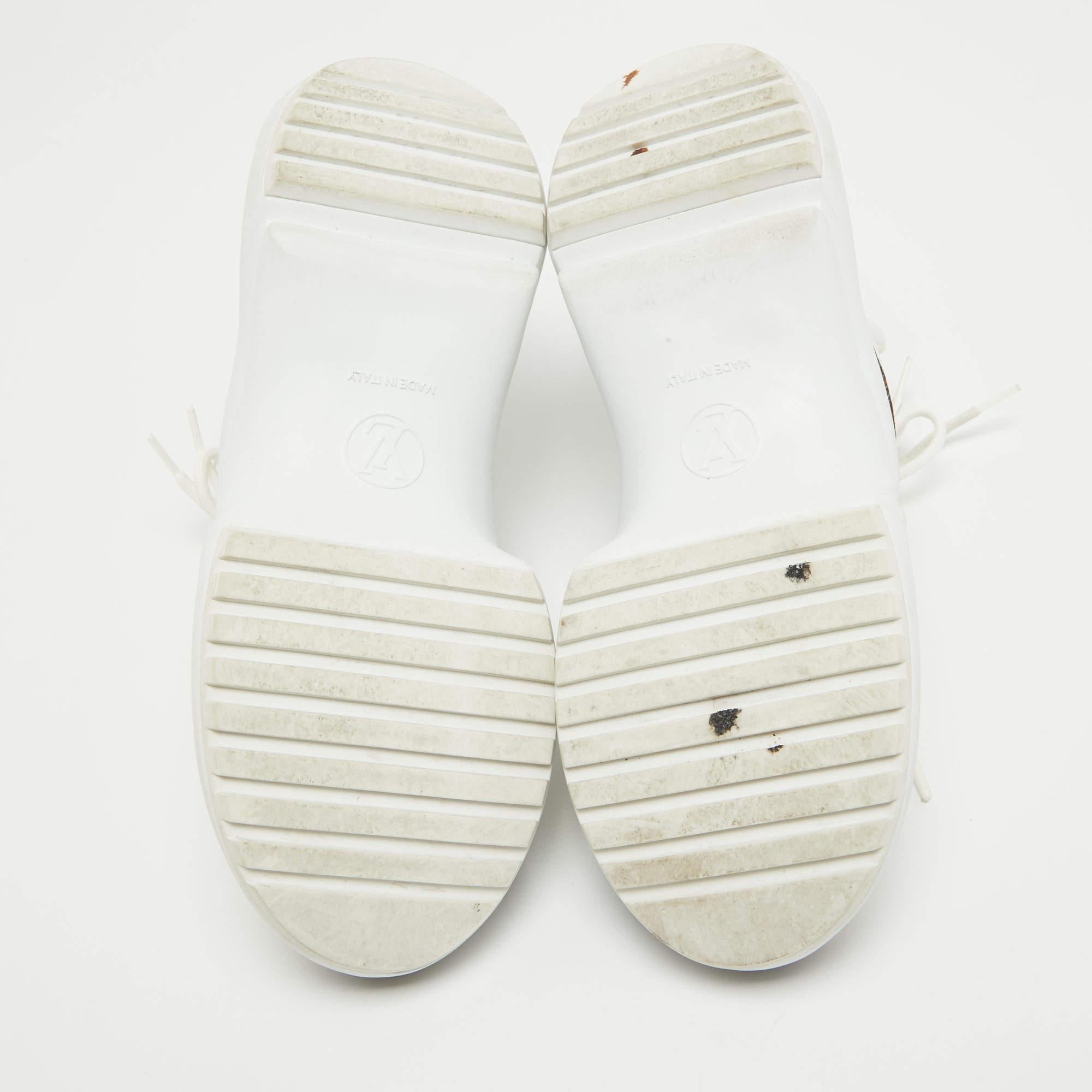 Louis Vuitton White Mesh and Monogram Canvas Archlight Sneakers Size 37.5 In Good Condition In Dubai, Al Qouz 2