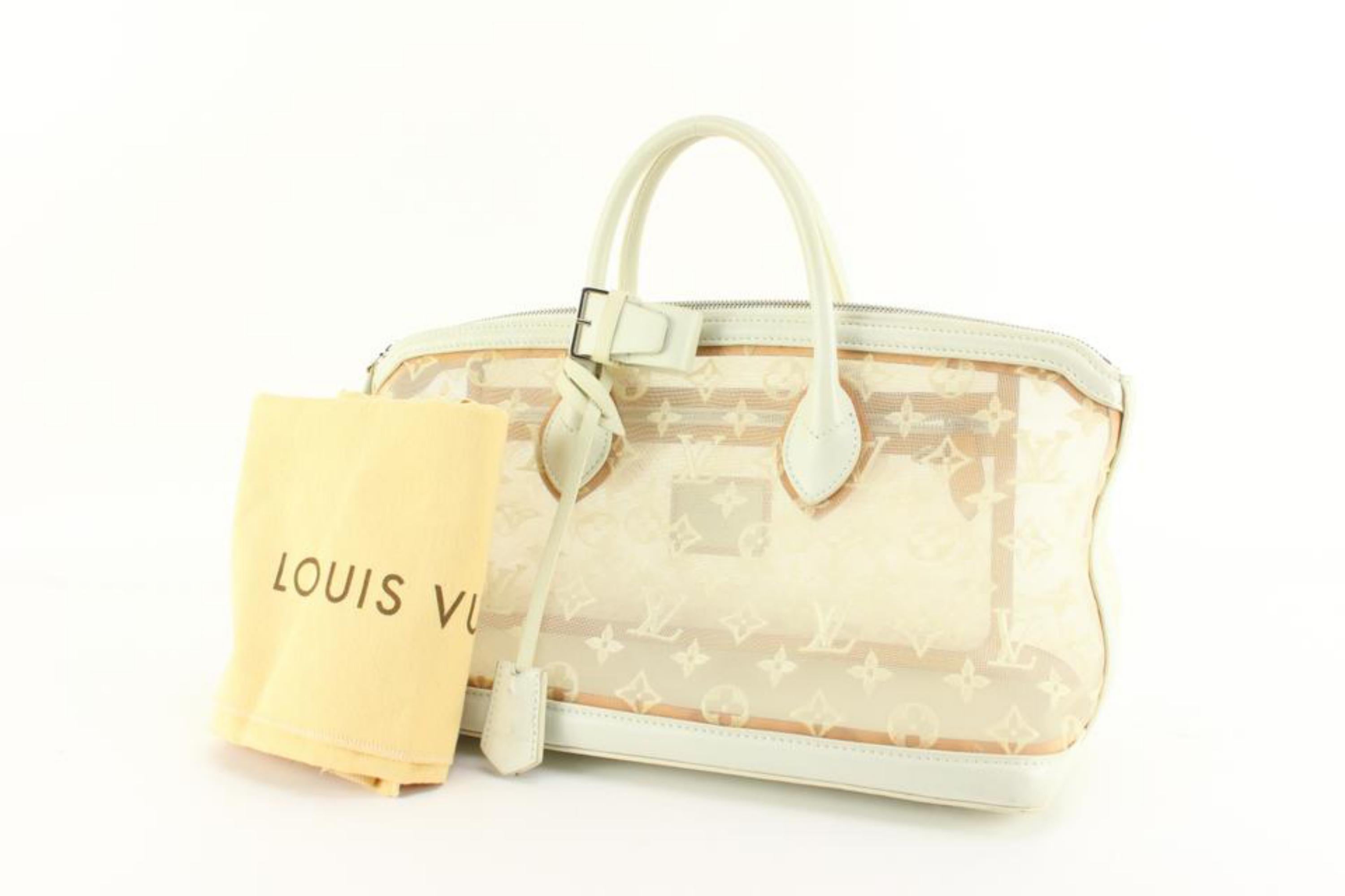 Louis Vuitton White Mesh Transparent Lockit 46lu811s 9