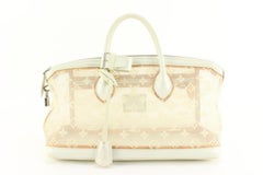 Louis Vuitton White Mesh Transparent Lockit 46lu811s