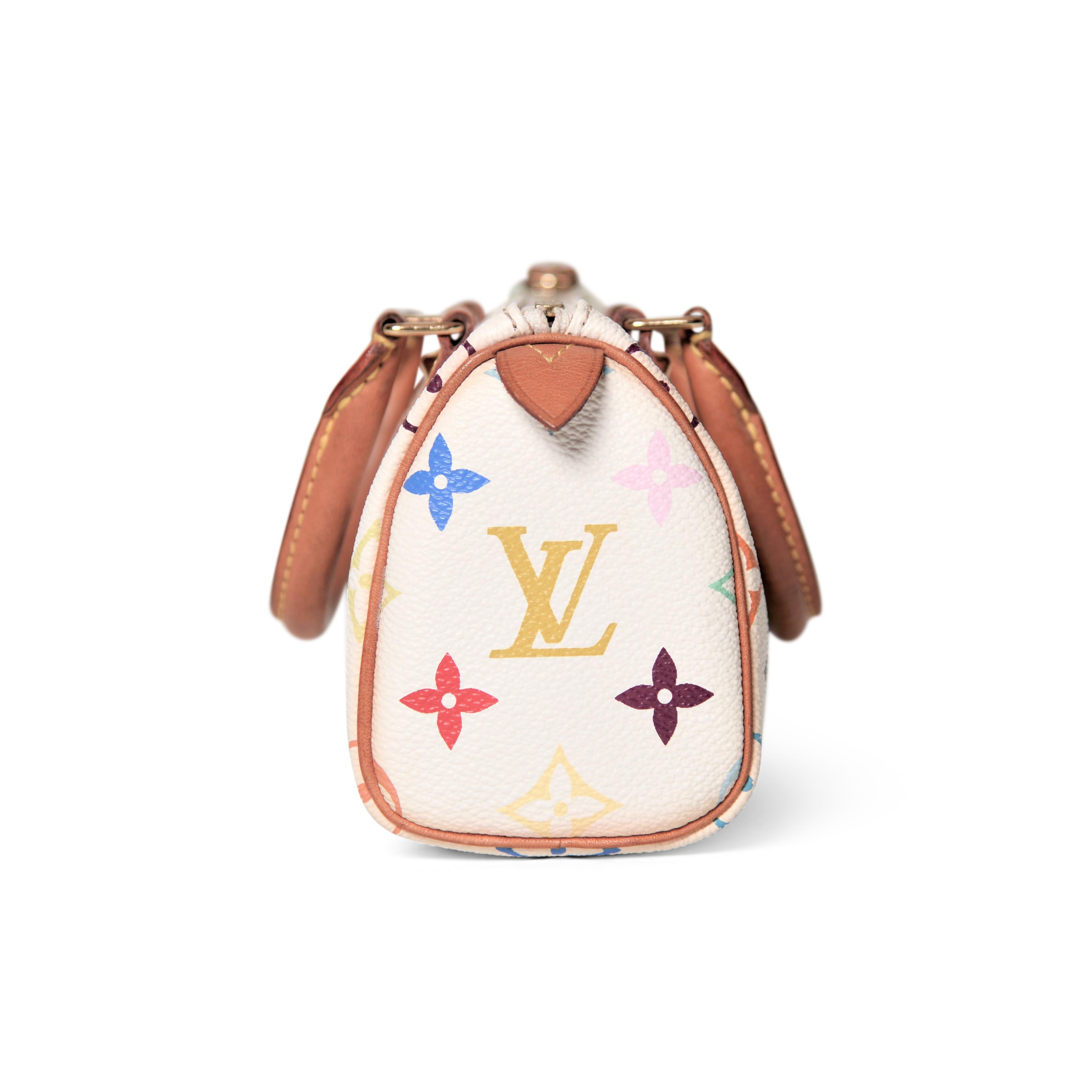 Women's or Men's Louis Vuitton White Mini Speedy Murakami Multicolor Top Handle Bag