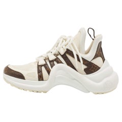 Louis Vuitton White/Monogram Canvas and Leather Archlight Sneakers Size 37