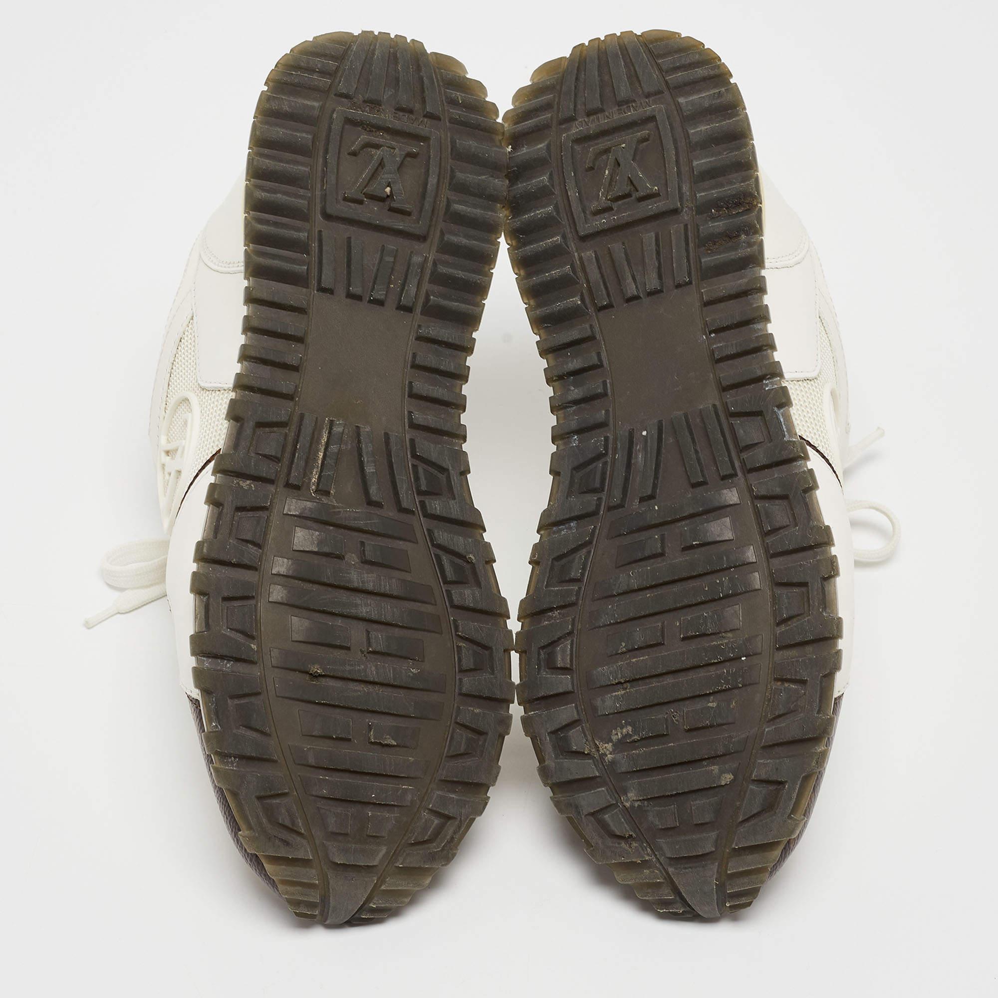 Zapatillas Run Away Louis Vuitton blancas/monograma de lona y piel talla 36 Beige