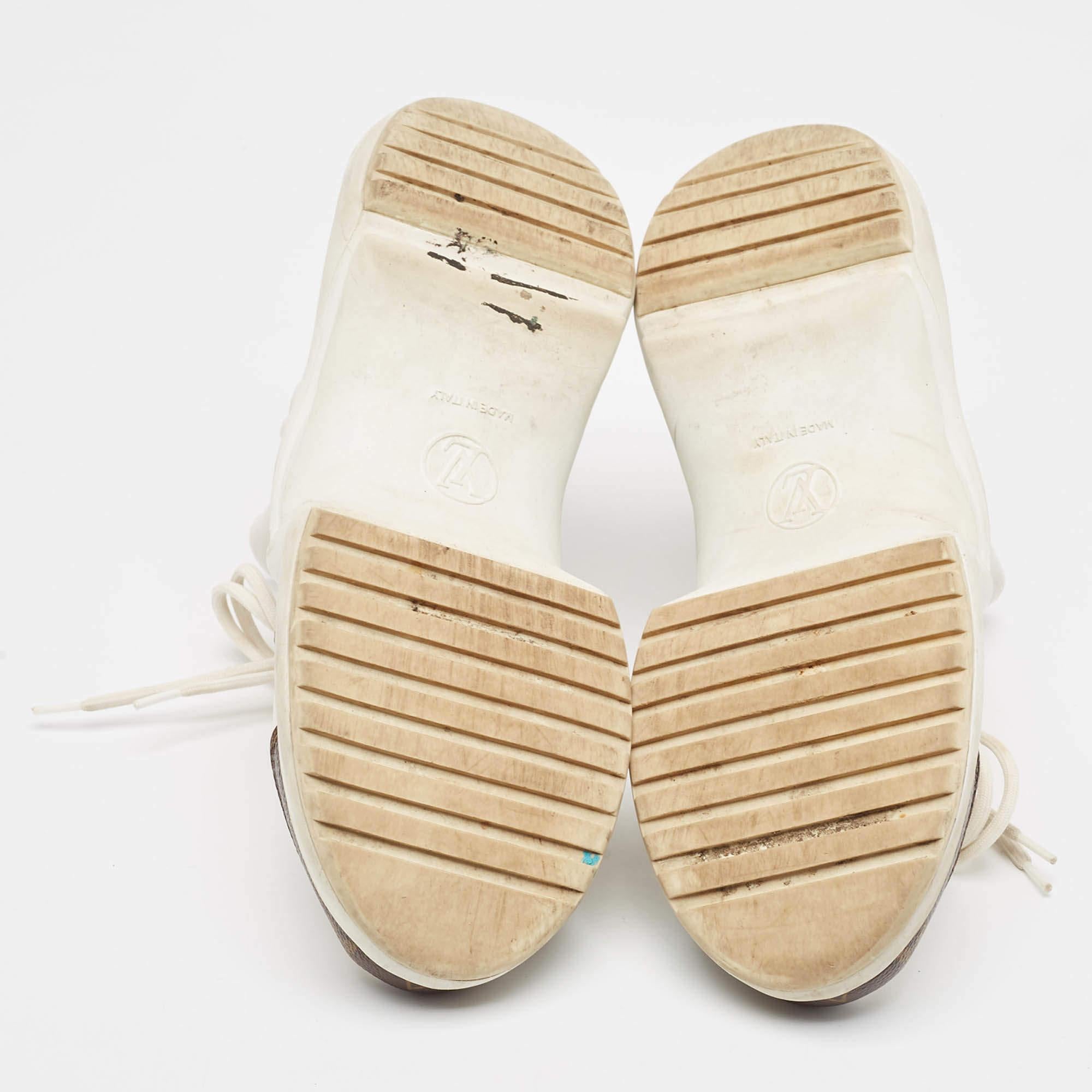 Louis Vuitton White Monogram Canvas & Mesh Archlight Lace Up Sneakers Size 38.5 2