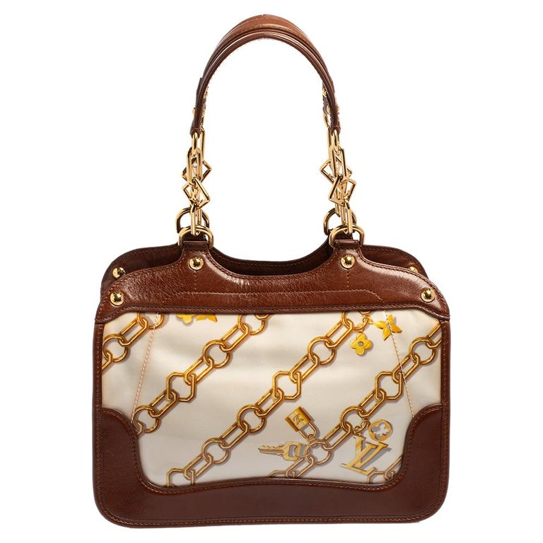 Louis Vuitton Limited Edition Monogram Sabbia Blanc Cabas MM Bag - Gold  House