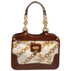 Louis Vuitton White Monogram Charms Limited Edition Cabas Bag